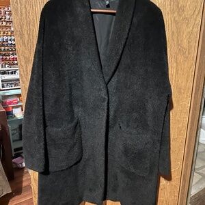 Eileen Fisher Suri Alpaca Coat, Black, Small